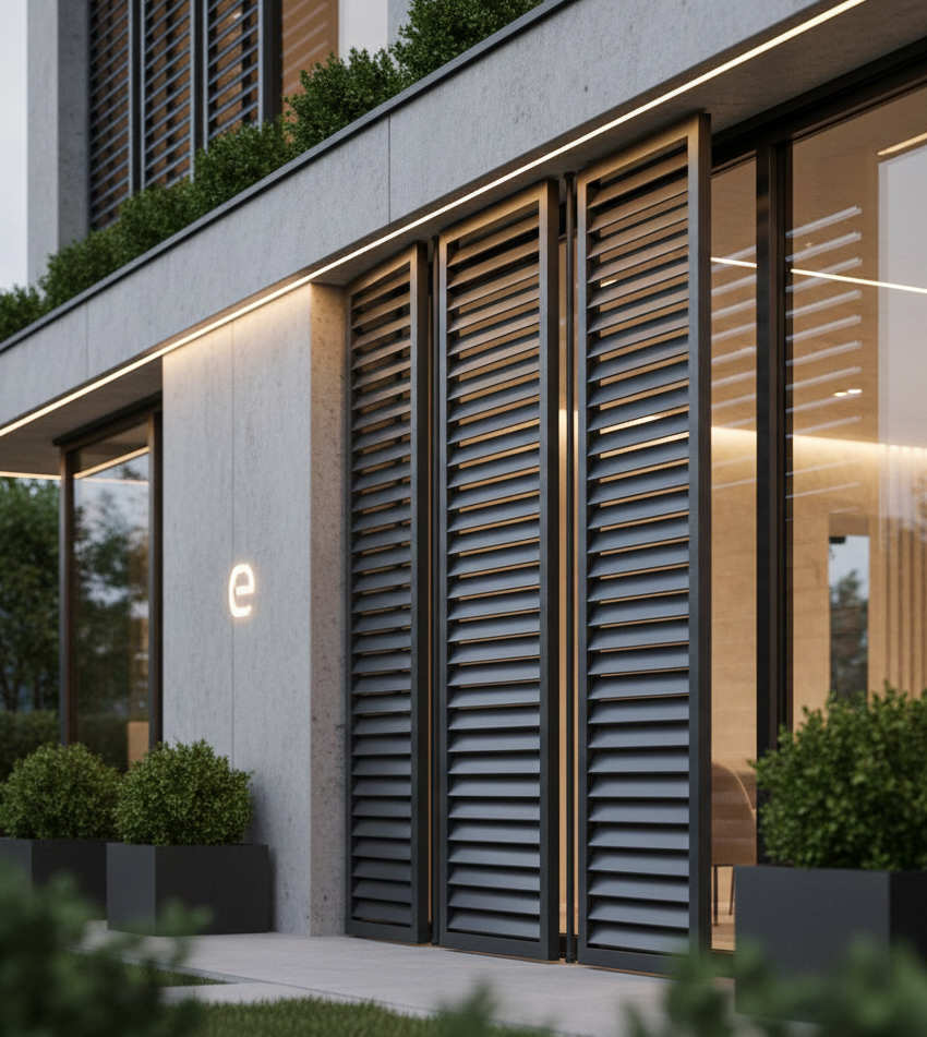 Volets battants persiennés en aluminium sur mesure posés par des professionnels à Marseille