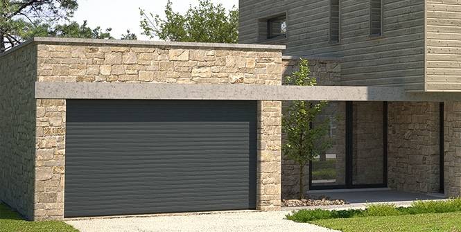 porte de garage design noir